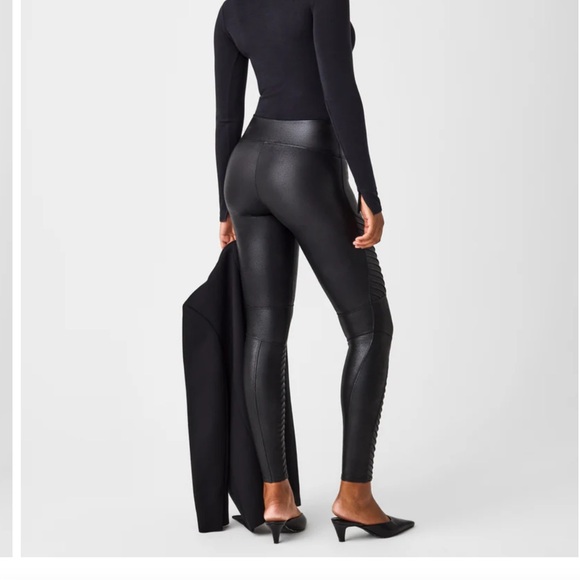 Spanx faux leather moto leggings - Picture 2 of 3